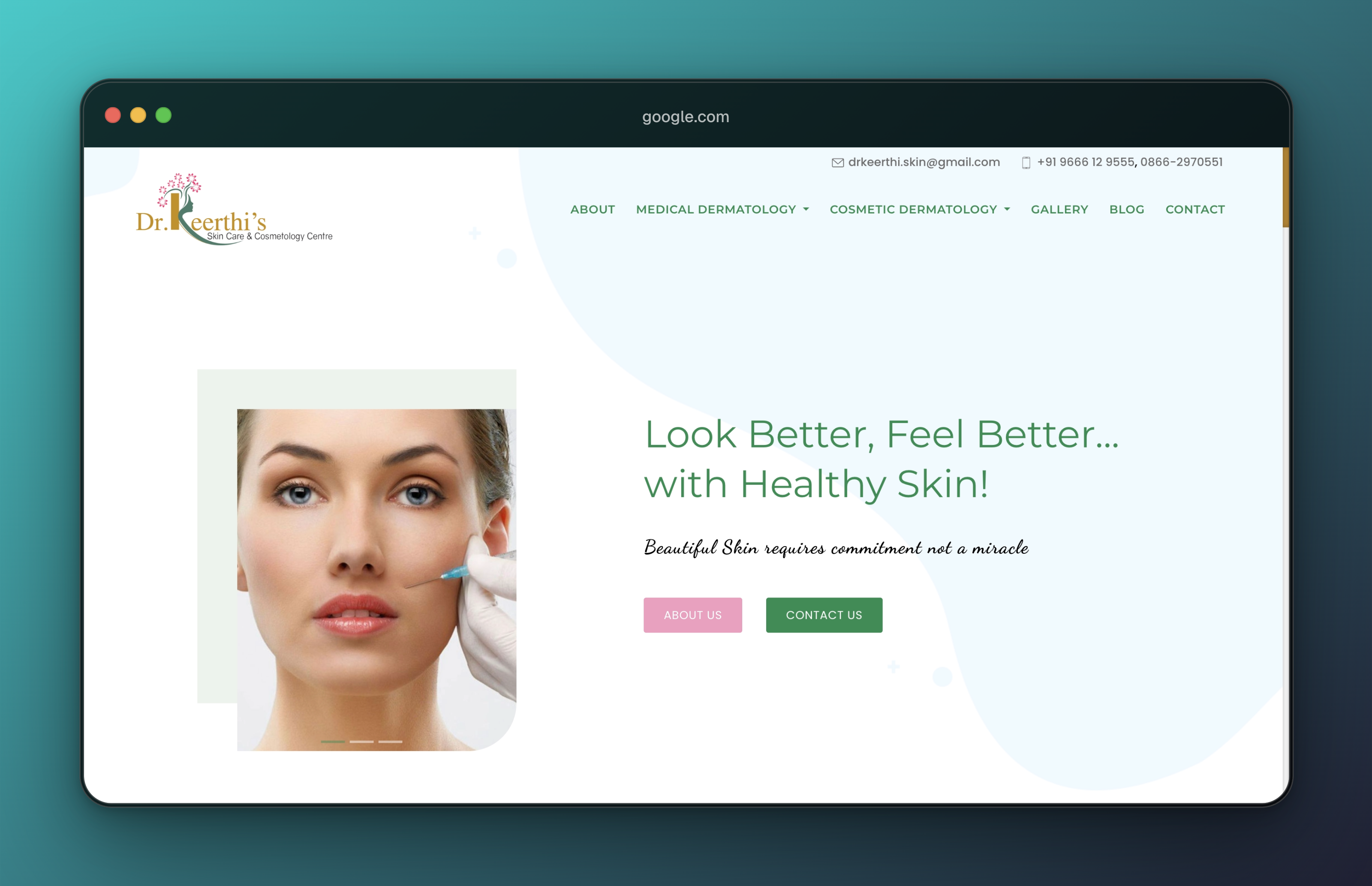 Keerthi Skin Care project image